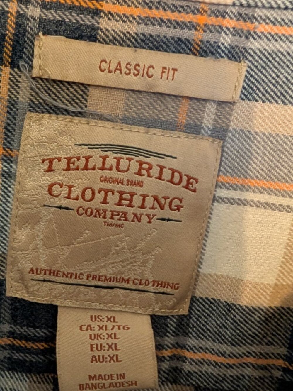 Telluride Plaid Flannel Shirt Size L - Picture 3 of 5